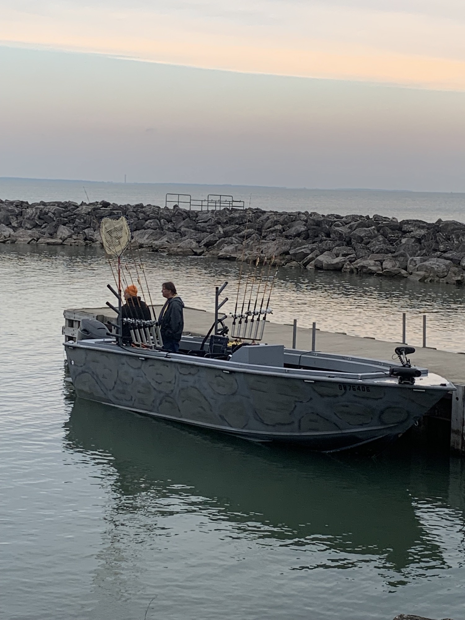 Captain Nate’s boat at the dock